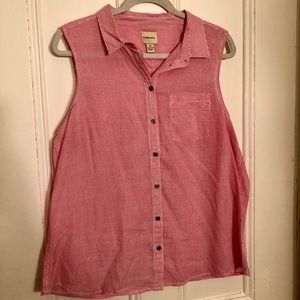 Bass XL Collared Sleeveless Top